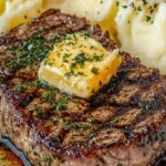 Lemon Herb Butter Steak Recipe with Fluffy Mashed Potatoes