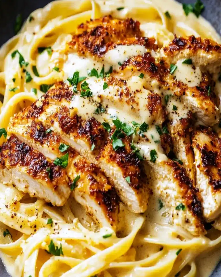 Lemon Pepper Cajun Chicken Fettuccine Alfredo Recipe