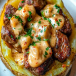 Loaded Baked Potato with Steak Bites Recipe - Easy & Tasty