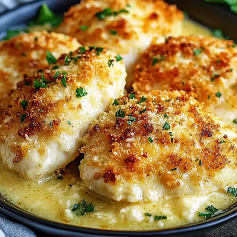 Longhorn Parmesan Crusted Chicken topped with golden breadcrumbs and melted cheese