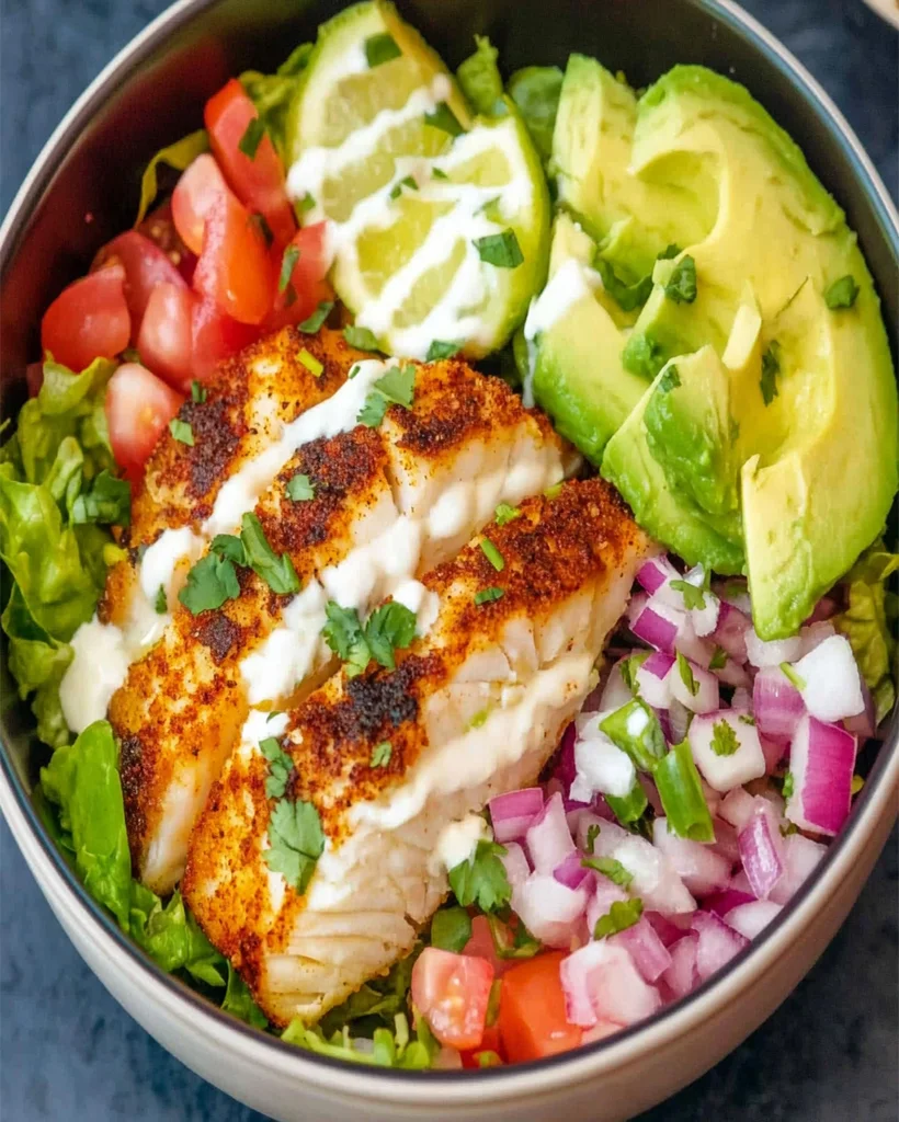 Low Carb Fish Taco Bowls Recipe | Healthy, Easy & Tasty