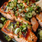 Miso Butter Salmon Recipe with Scallion Salsa Verde