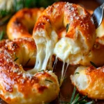 Mozzarella Stuffed Soft Pretzels - Cheesy Homemade Snack