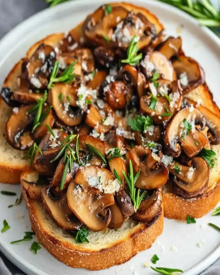 Mushrooms on Toast with Rosemary and Garlic – Easy Recipe