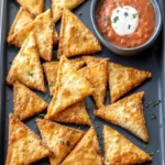 Nacho Triangles Recipe with Salsa-Ranch Dip | Easy Snack