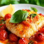 Pan-Seared Mediterranean Cod in Tomato Basil Sauce Recipe