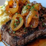 Ribeye Steak Recipe: Caramelized Onions & Mashed Potatoes