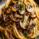 Saucy Ginger Sesame Noodles with Caramelized Mushrooms