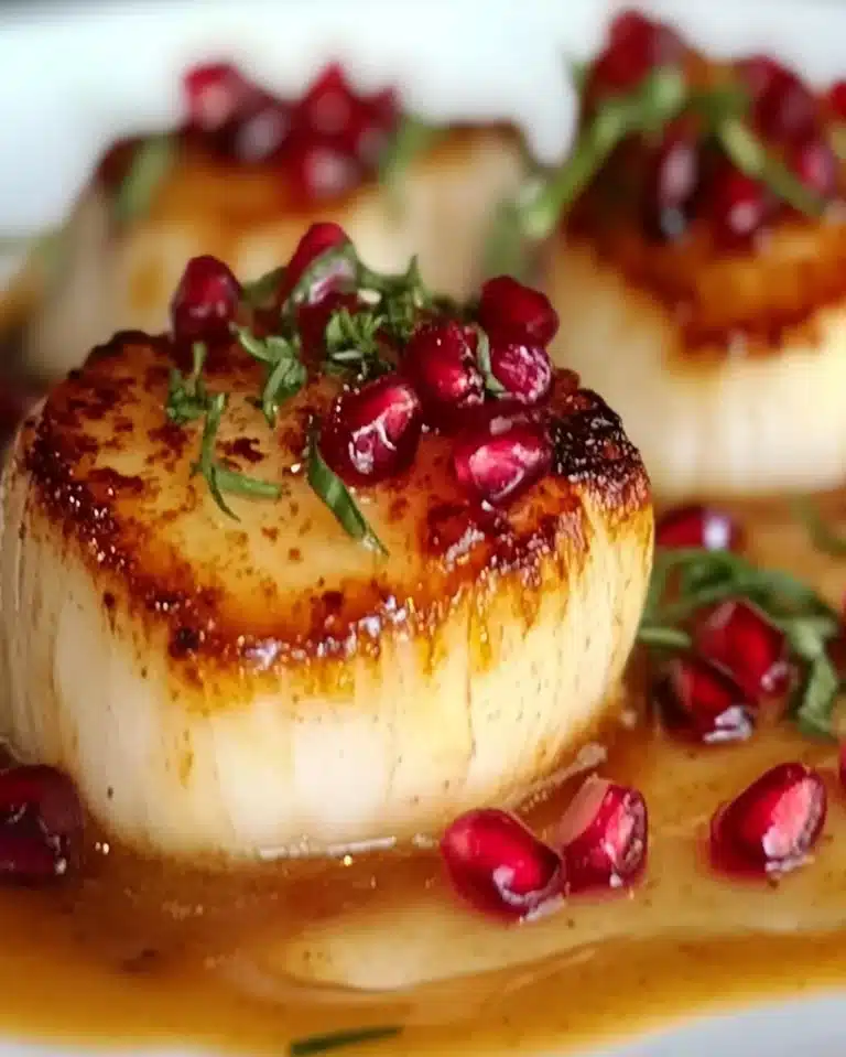 Seared Scallops Recipe with Pomegranate Beurre Blanc Sauce