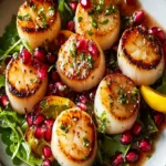 Seared Scallops with Pomegranate & Meyer Lemon Recipe