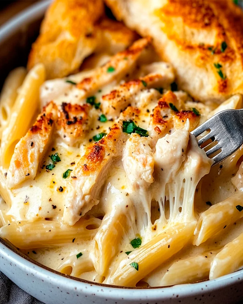 Slow Cooker Cheesy Chicken Alfredo - Easy Comfort Food