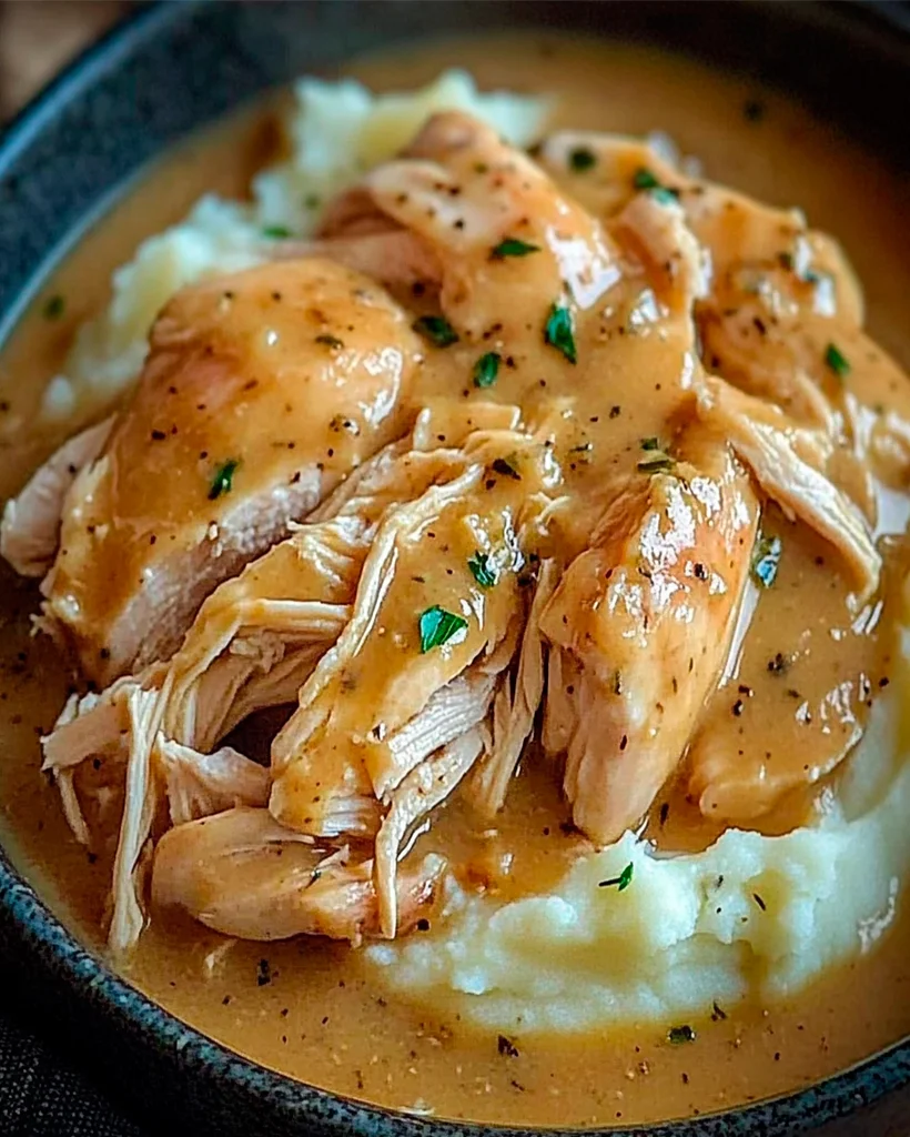 Slow Cooker Chicken Breasts with Gravy - Easy Recipe