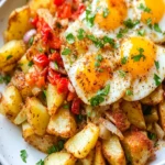 Spanish-Style Eggs with Roasted Potatoes – Easy Breakfast Recipe