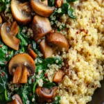 Spinach Mushroom Quinoa Skillet – Easy Vegetarian Recipe