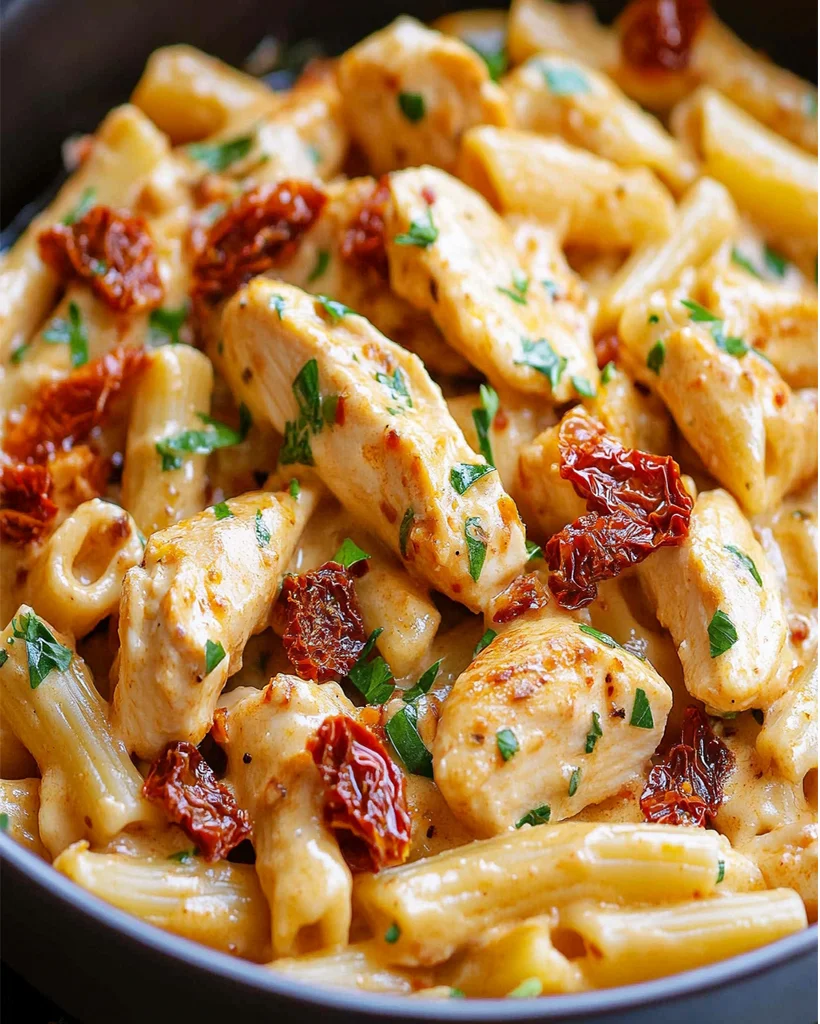 Sun-Dried Tomato Pasta: Creamy Chicken Delight