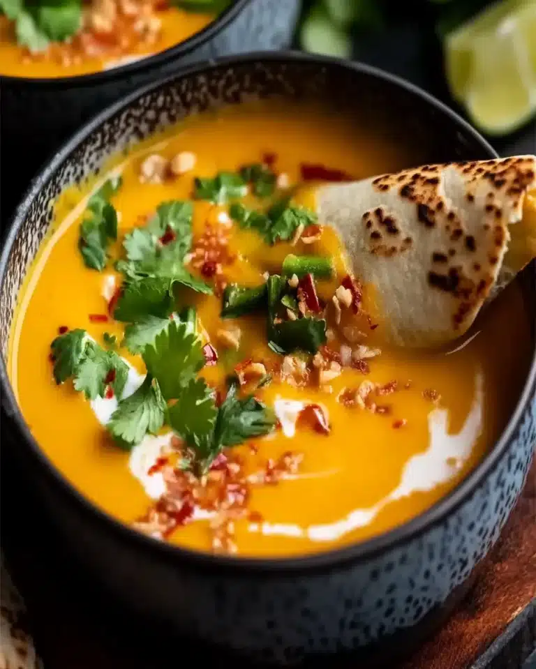 Thai Coconut Pumpkin Soup Recipe - Creamy & Flavorful