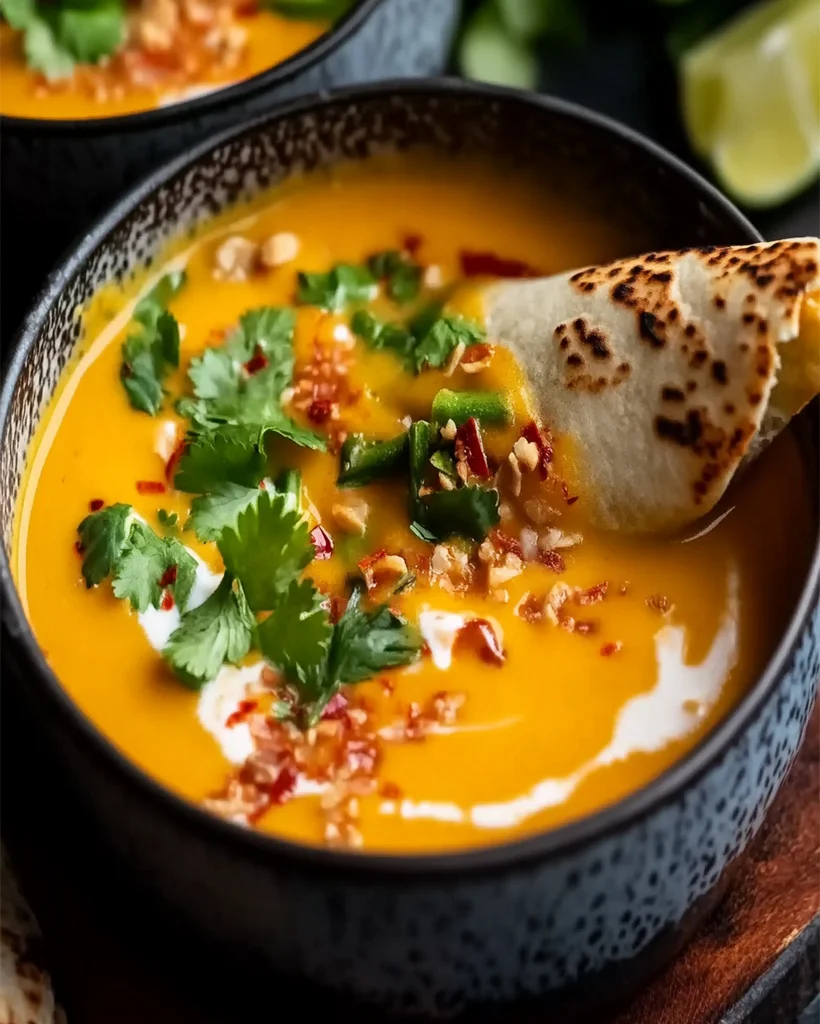 Thai Coconut Pumpkin Soup Recipe - Creamy & Flavorful