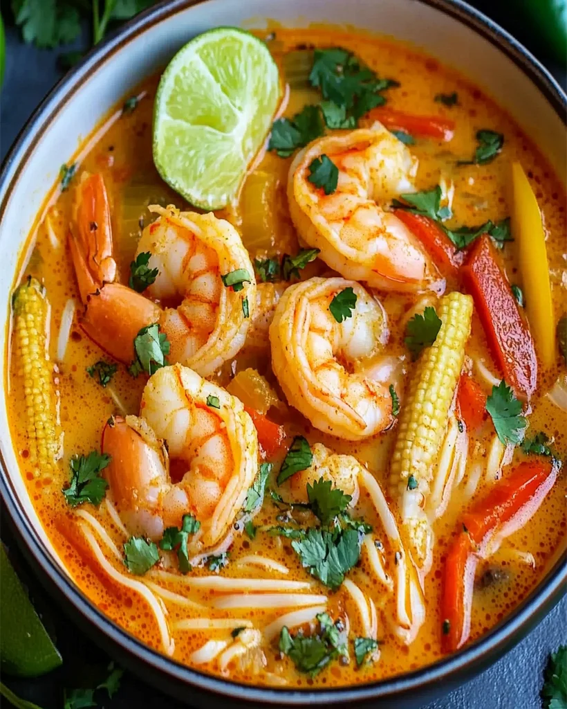 Thai Red Curry Shrimp Soup Recipe