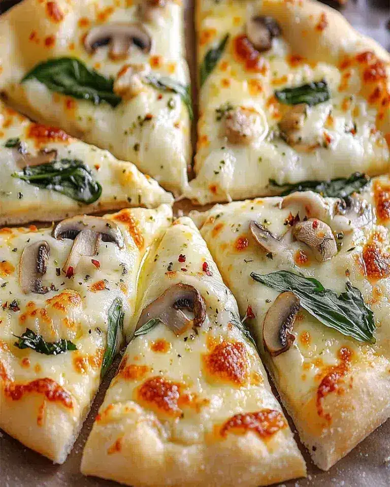 White Garlic Bliss Pizza Recipe - Creamy & Delicious Pizza