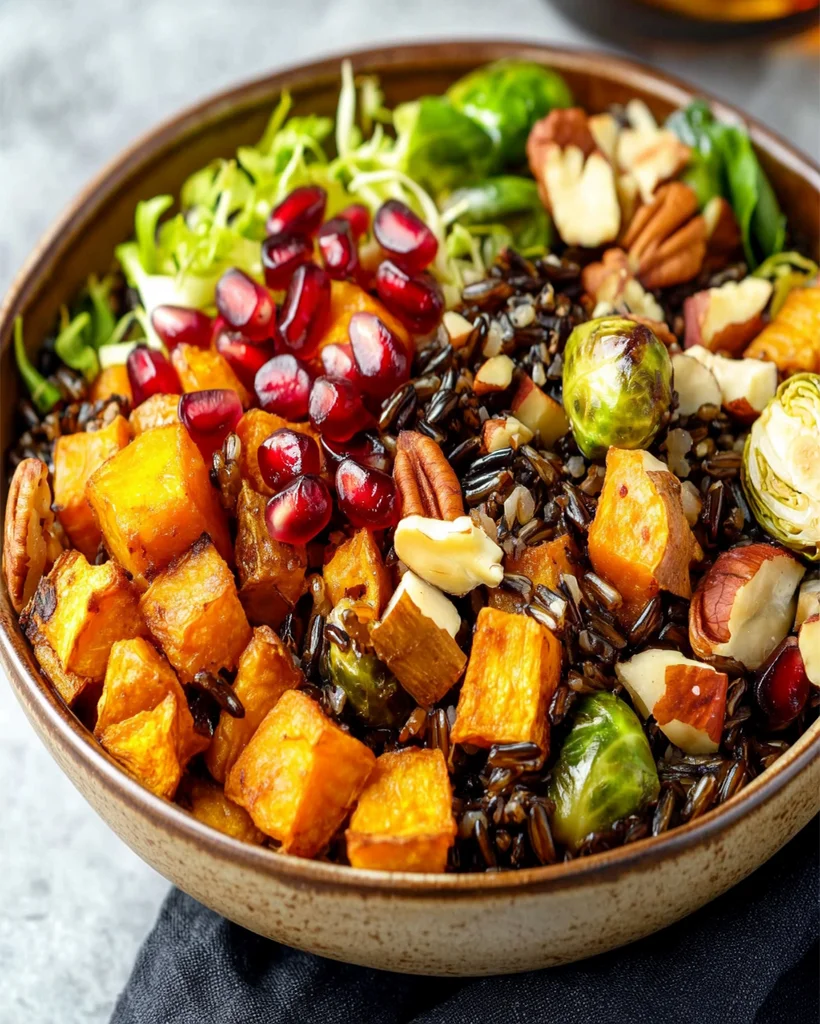 Wild Rice Harvest Bowls with Fig Balsamic Vinaigrette Recipe