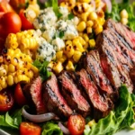 balsamic-steak-gorgonzola-salad-with-grilled-corn-recipe