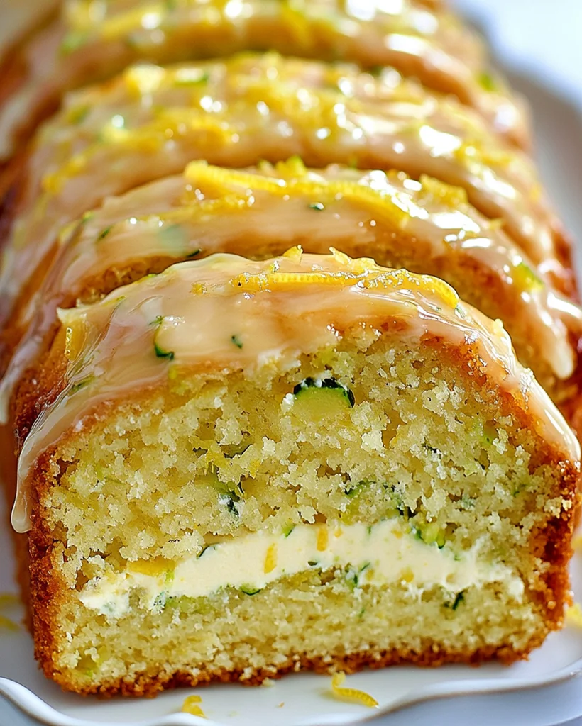 Luscious Lemon Zucchini Cake with Cream Cheese Filling Recipe