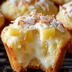 Pina Colada Pie Muffins with Toasted Coconut Topping