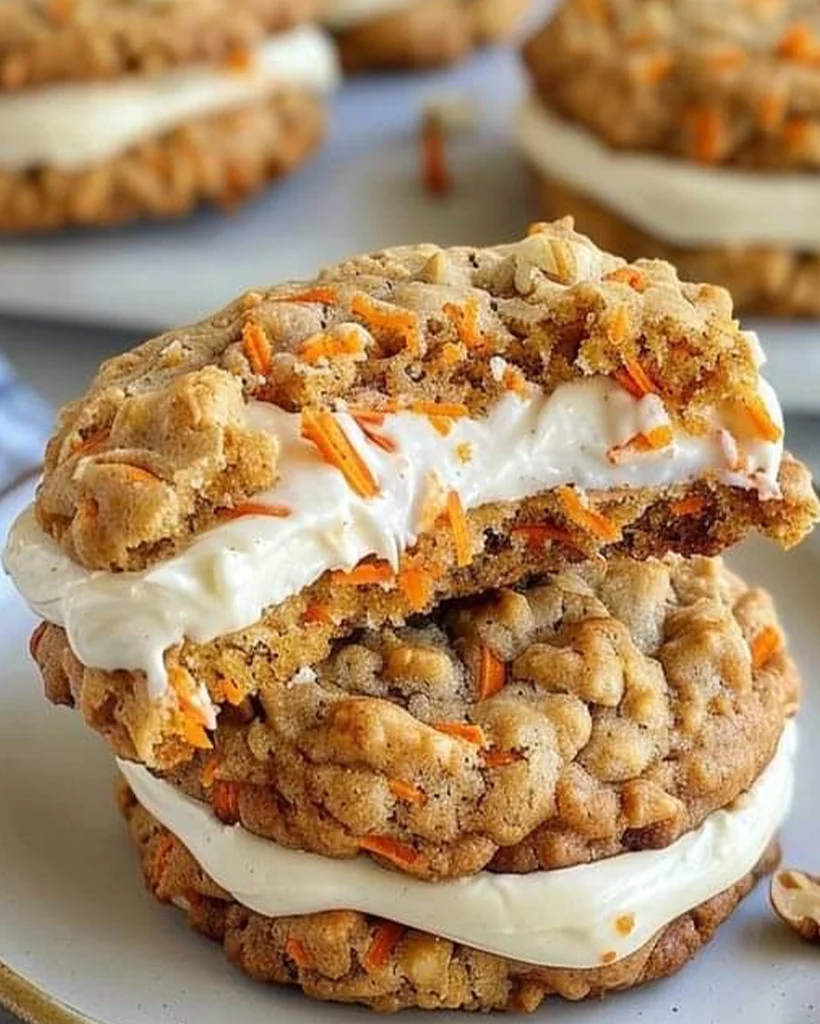 Carrot Cake Oatmeal Cream Pies – Soft, Chewy & Delicious