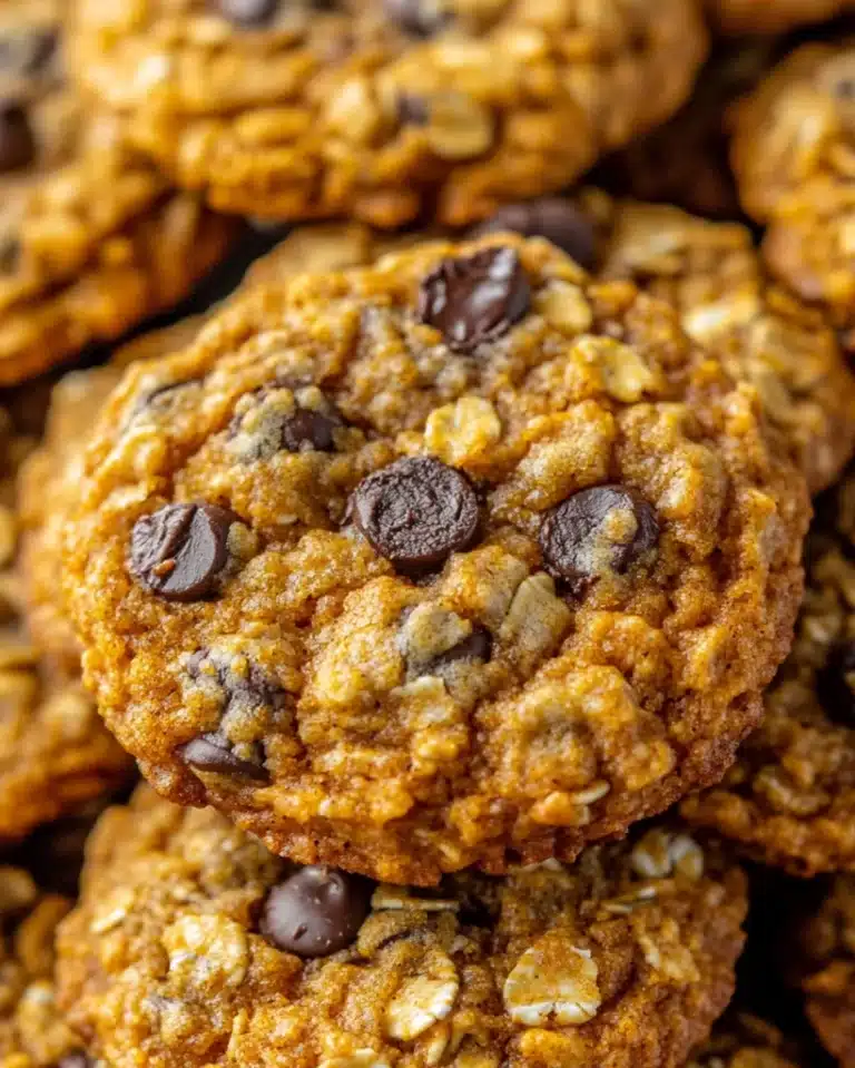 🎃 Pumpkin Oatmeal Chocolate Chip Cookies 🍪 – Soft & Chewy 😋