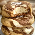 Coffee Swirled Marbled Chocolate Cream Cheese Cookies