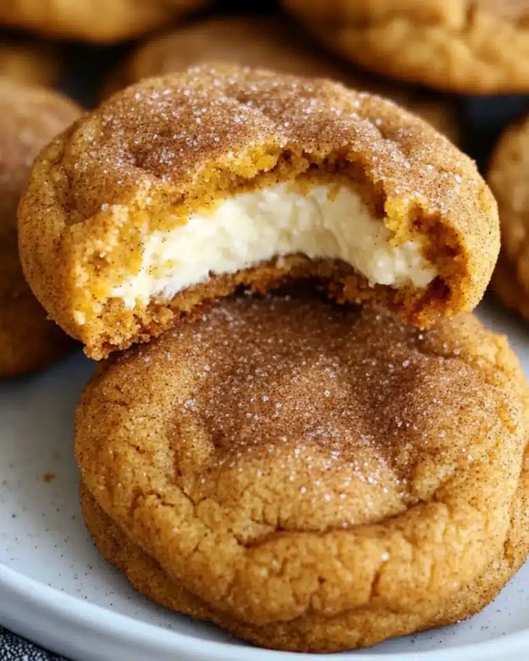 Pumpkin Cheesecake Snickerdoodles - Fall Cookie Recipe