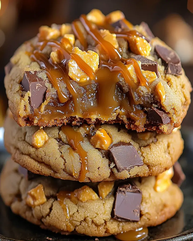 Butterfinger Caramel Crunch Cookies - Gooey & Crunchy Treats