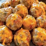 Rotel Cream Cheese Sausage Balls - Easy Party Recipe