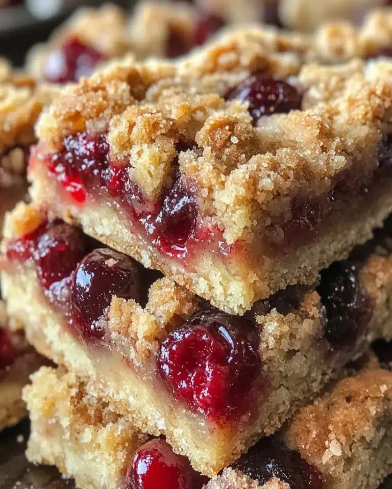 Easy Juicy Cherry Cobbler Bars – Quick Dessert Recipe