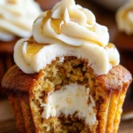 Carrot Cake Cheesecake Cupcakes with Maple Frosting