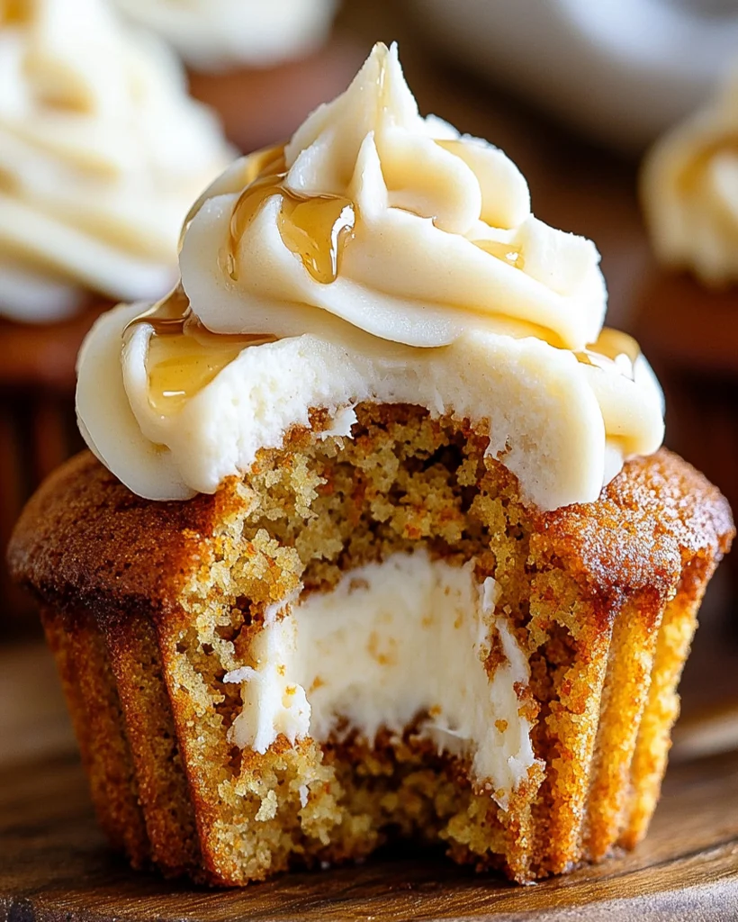 Carrot Cake Cheesecake Cupcakes with Maple Frosting