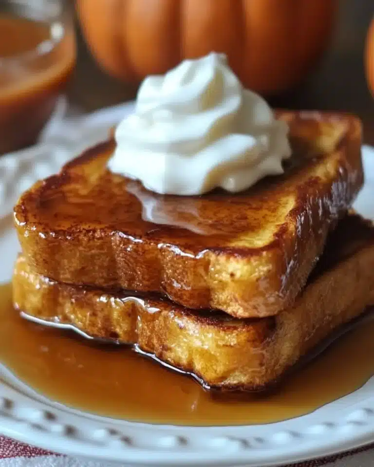 Pumpkin Pie French Toast with Homemade Pumpkin Syrup