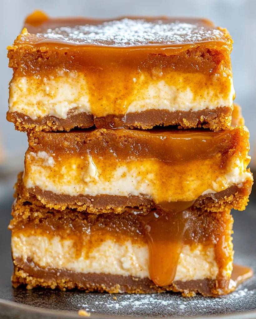 Caramelized Pumpkin Cheesecake Bars Recipe