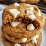 Pumpkin Spice Cookies with White Chocolate Chips