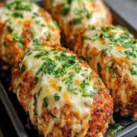 Garlic Parmesan Chicken Meatloaves - Easy Dinner Recipe