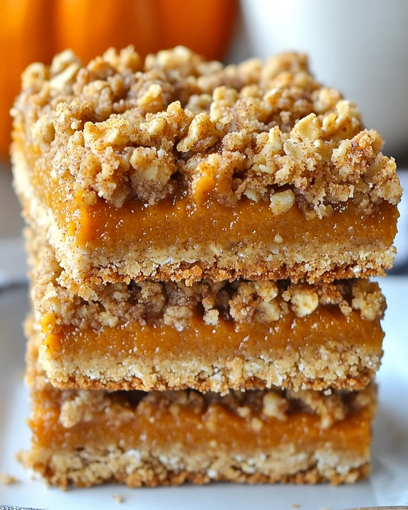 Pumpkin Pie Crumble Bars – Easy Fall Dessert Recipe