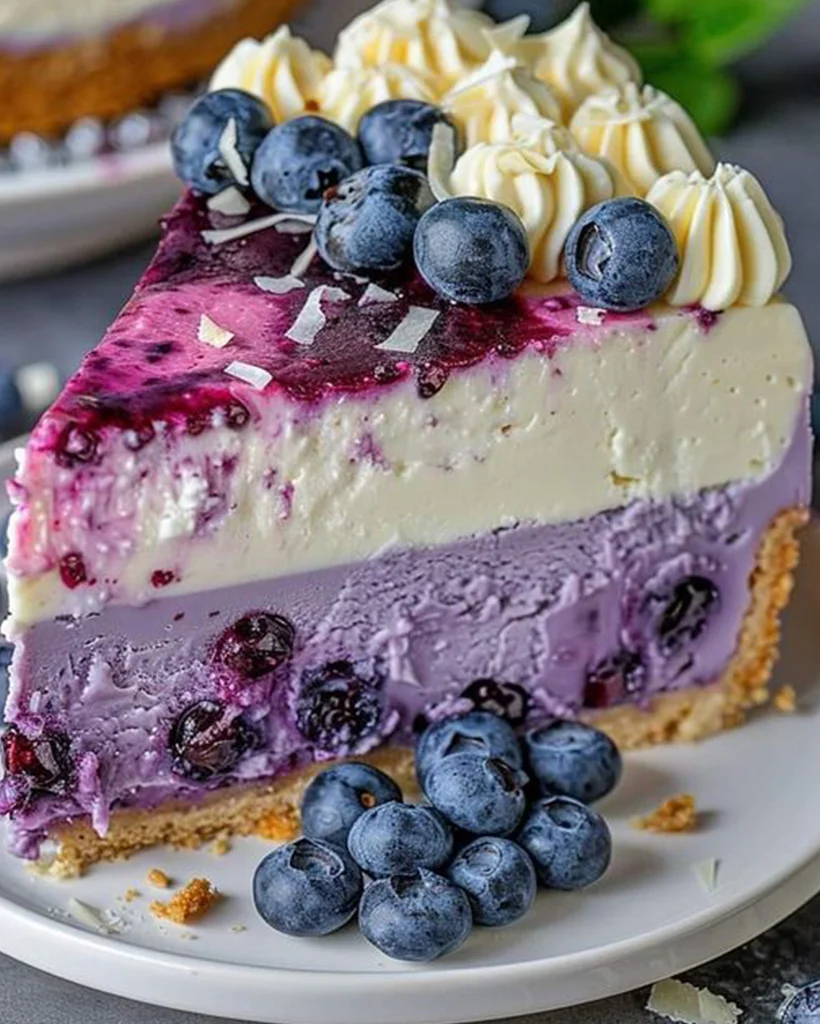 White Chocolate Blueberry Cheesecake - Creamy & Delicious