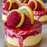 No-Bake Raspberry Lemon Swirl Cheesecake Recipe