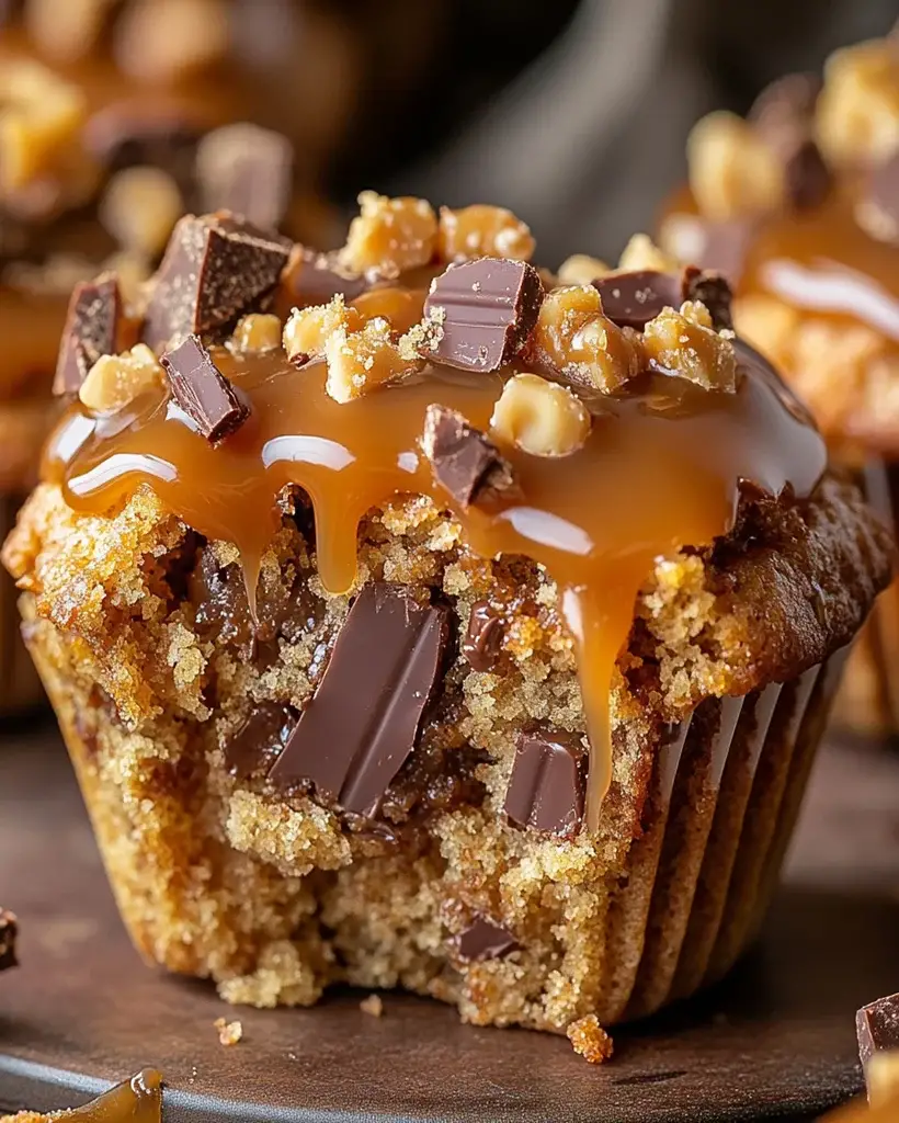 Salted Caramel Chocolate Chunk Muffins – Easy Recipe