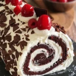 Black Forest Roll Cake Recipe – Decadent Chocolate & Cherries