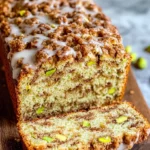 Pistachio Crumb Cake Recipe | Crunchy Streusel Loaf Cake