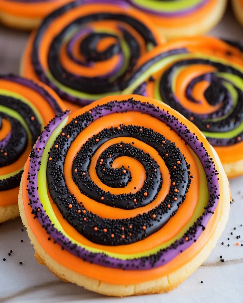 Halloween Swirl Sugar Cookies - Colorful & Festive Treat