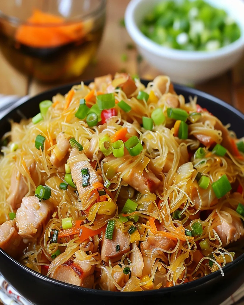 Chicken Stir-Fried Vermicelli: Easy Asian Noodle Recipe