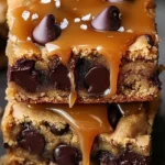 Salted Caramel Chocolate Chip Cookie Bars