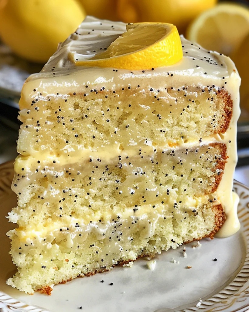 Luscious Limoncello Poppy Seed Chiffon Cake Recipe